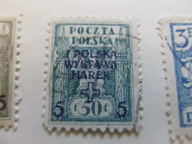 Polen Polska Pologne Poland 1919 50+5f optd fine used stamp A13P7F131
