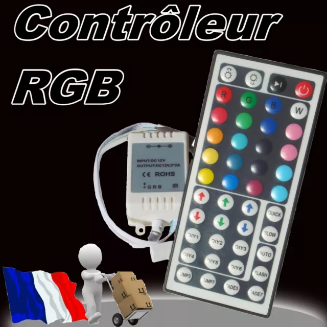 825# contrôleur 44T pour ruban LED soupleRVB -- RGB strip LED