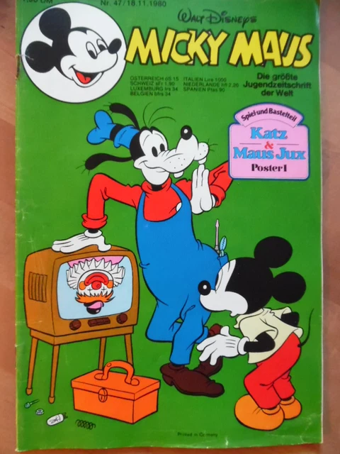 MICKY MAUS Nr. 47 - 18.11. 1980 mit Disney-Beilage Katz & Maus Jux Poster 1
