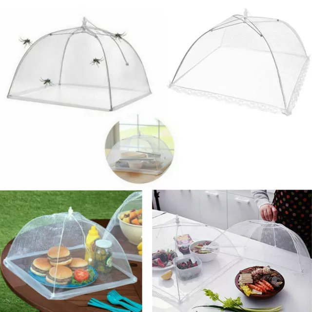 Pop Up Food Cover Protector Collapsible Umbrella Wasp Fly Mesh Net BBQ Covers