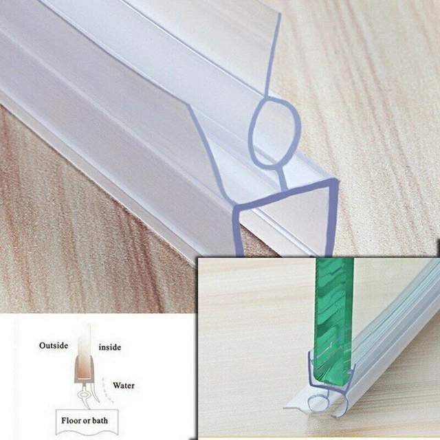 2 piezas 50 cm - Sello de repuesto Ducha Ducha Puerta Sello Deflector de agua 4-6 mm NUEVO