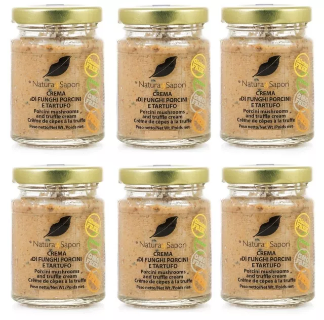 6x Natura e Sapori Crema Porcini Tartufo Creme aus Steinpilzen und Trüffel 500g