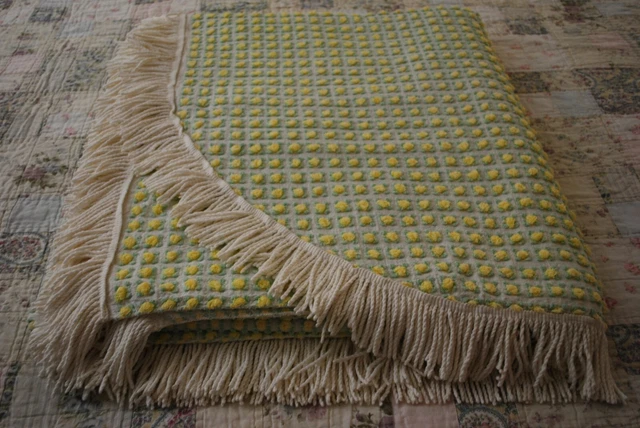 Morgan Jones Yellow Rosebuds Chenille Bedspread