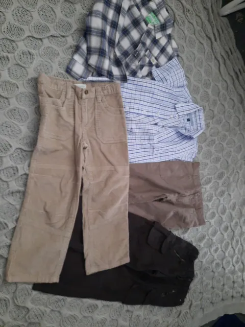2 Boy's shirts & 3 pairs of trousers bundle Age 5yrs