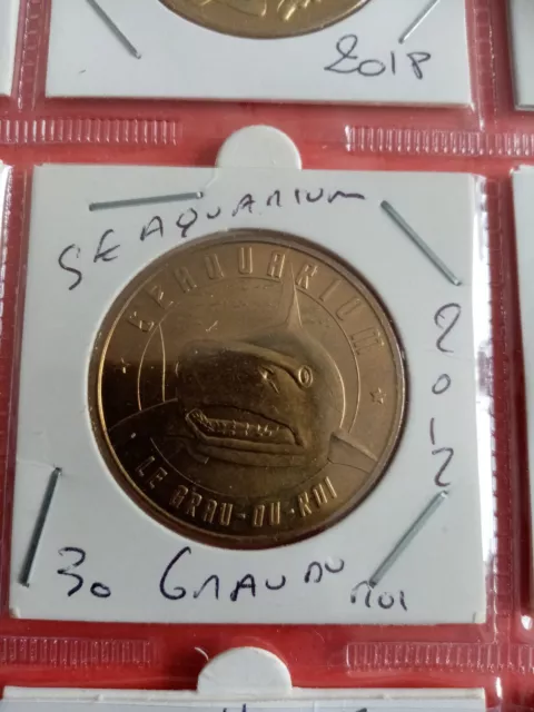 médaille touristique MDP  30 le grau du roi seaquarium requin 2012