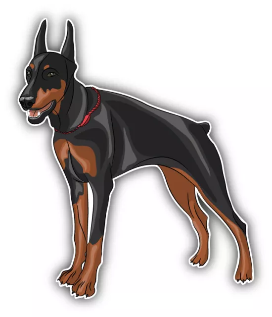 Doberman Pinscher Breed Dog Car Bumper Sticker Decal