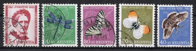 SCHWEIZ MiNr. 561/65 "Pro Juventute 1951", gestempelt, Michel 25,--