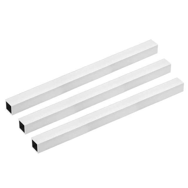 3 pz. 6063 tubo dritto alluminio senza saldatura tubo quadrato 20 x 20 x 2 mm spessore parete 300 mm