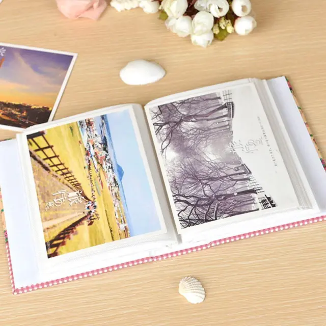 T0# 6 inch 100 Page Pocket Interleaf Type Photo Album Picture Storage Frame (D)