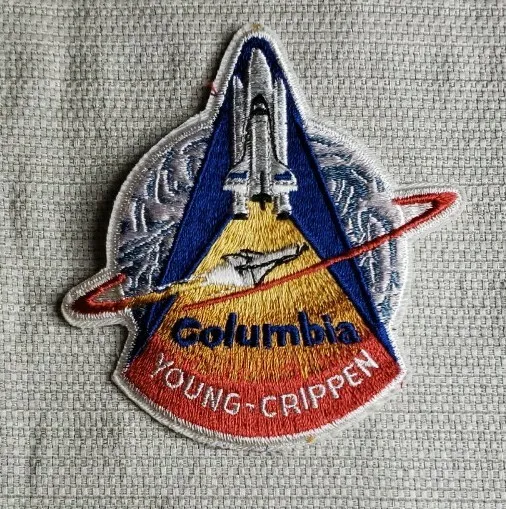 NASA Columbia Space Shuttle Young & Crippen Mission Patch STS-1 Inaugural
