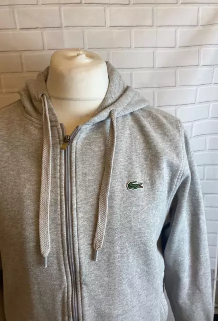 Felpa con cappuccio grigio cerniera intera taglia XXL