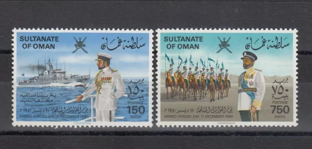 Stamp 2 Oman Y&T#189-90 Army Boat Horse New**/Mnh-Mint 1980 ~D32