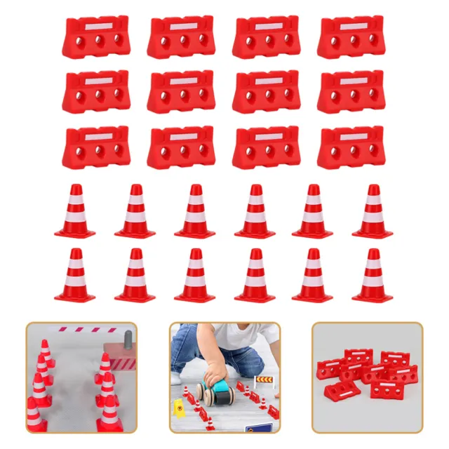 24 pz segnaletica stradale giocattolo barricata plastica bambino mini coni cervello