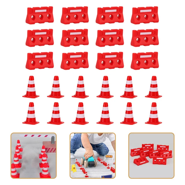 24 pz segnaletica stradale giocattolo barricata plastica bambino mini coni cervello