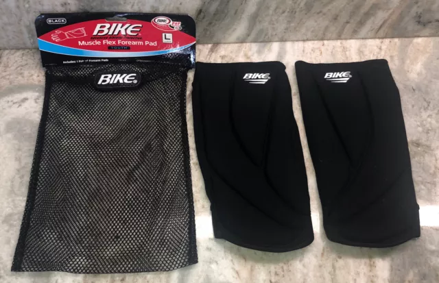 BIKE BYPF50 Youth Large Football Muscle Flex Forearm Pad Black 1 Pair-NEW-SHIP24