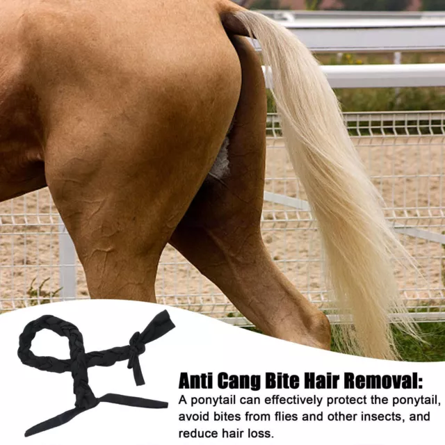 Horse Tail Anti-dirty Braided Tail Cover Protector Horsetail Protection W/Fring