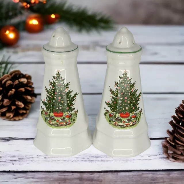 Classic Christmas Tree 6” Tall Salt and Pepper Shakers