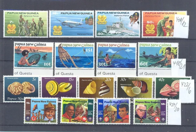 PAPUA NEUGUINEA - ex Mi.Nr. 409/430  komplette  Ausg.  postfrisch