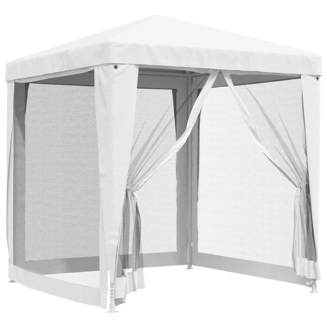 vidaXL 2x2m Partyzelt Pavillon Festzelt Garten Bierzelt mit 4 Netz-Seitenwände