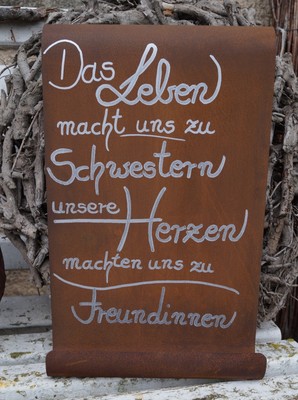 EDELROST TAFEL FAMILIE ist.. Garten Schild Spruch Geschenk Text Deko
