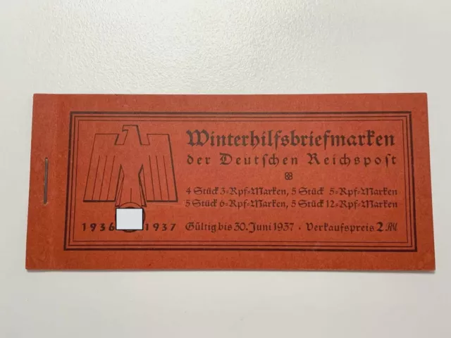 Deutsches Reich MH 43 postfrisch Markenheftchen WHW  Bauten 1936, Mi. 120,- €