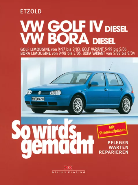 REPARATURANLEITUNG VW Golf 4 DIESEL Reparatur/BUCH So wirds gemacht Handbuch