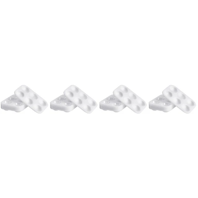 4 paletas de pintura plástica blanca Rosenice 12 piezas 6 compartimentos acuarela rectangular