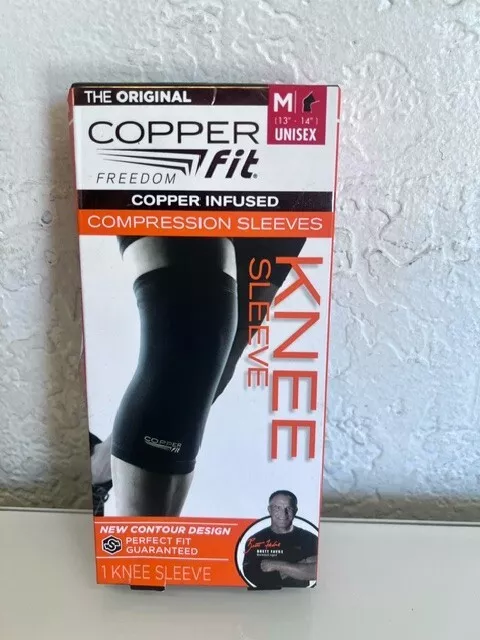 Copper Fit Freedom Copper Infused Knee Compression Sleeve Unisex Medium 13"-14"