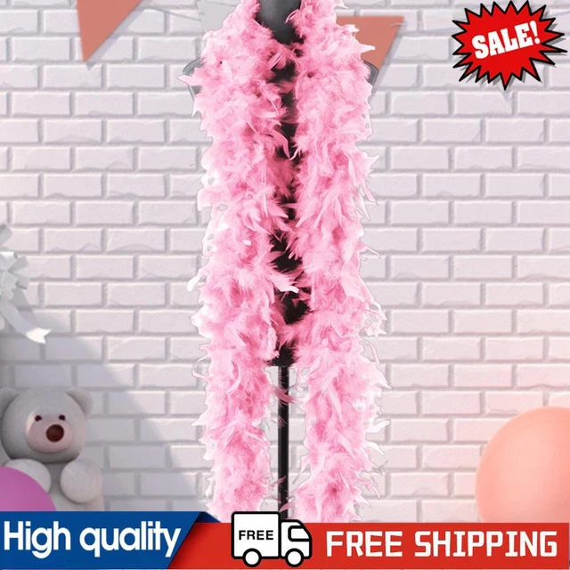 Fancy Dress Colorful Feather Scarf Lifeful for Fancy Dress Crafts (Pink)