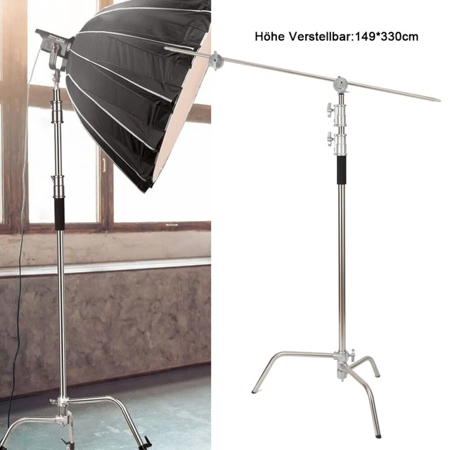 330 cm Reflector de luz Trípode C Soporte Trípode de luz C Trípode con brazo de extensión