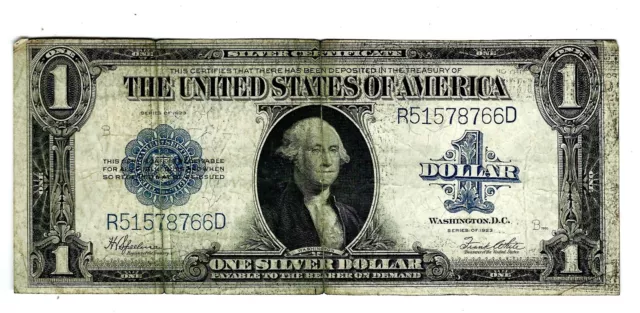 1923 Large $1 US SILVER CERTIFICATE NOTE. Speelman -White Signatures (8766)