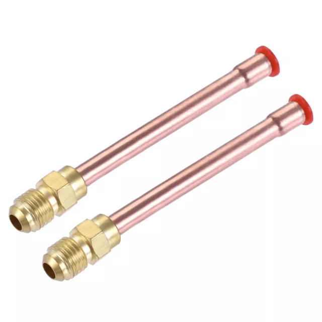 Brass Pipe fitting, 1/4 SAE Flare Male Thread, Tubing Connector, 2Pcs