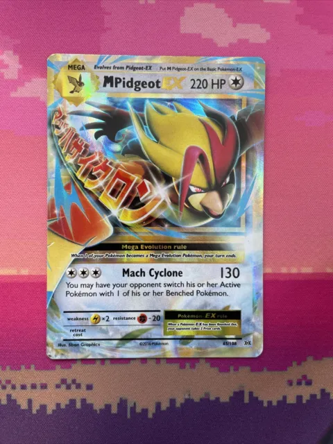 Pokemon Card M Pidgeot EX 65/108 Evolutions Near Mint