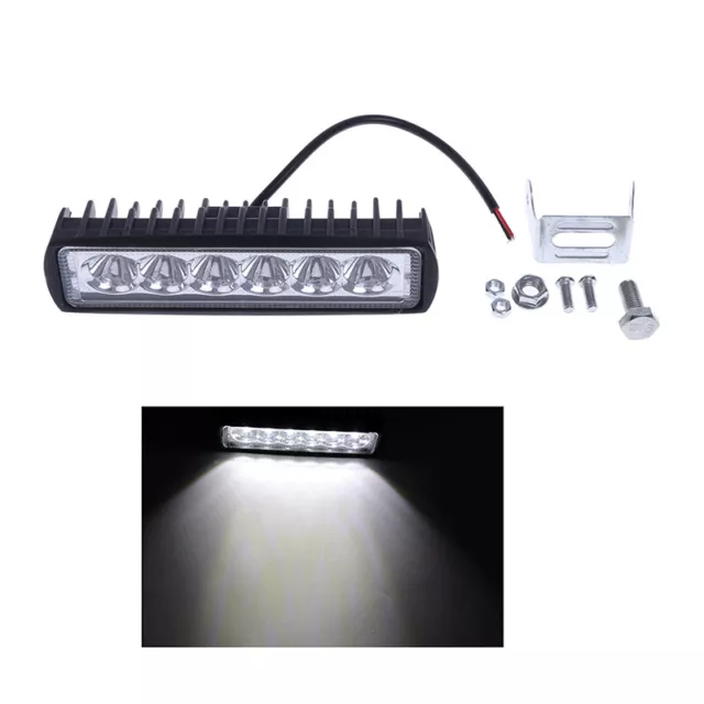 6inch 18W 6LED Work Light Bar Flood Spot Beam Offroad Car SUV Driving Work L   q