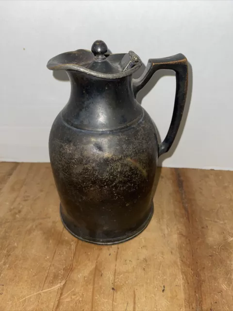Vtg 8" Stanley Insulating Co Cold Cream Hot Water Tea Coffee Pitcher Read (R-1)
