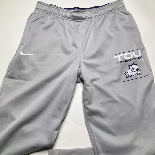 Nike TCU Horned Frogs Dri-Fit Therma Taper Leg Fleece Joggers Sweatpants Large 2
