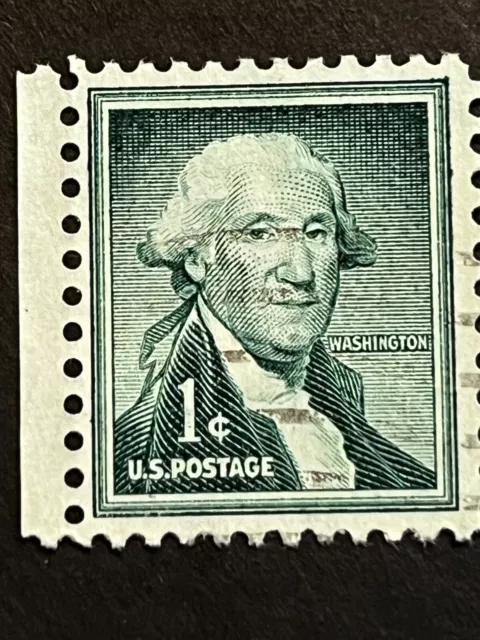 Green George Washington 1 Cent Vintage Postage Stamp US President