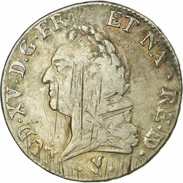 [#18014] Coin, France, Louis XV, Écu de Béarn à la vieille tête, Ecu, 1772, Pau