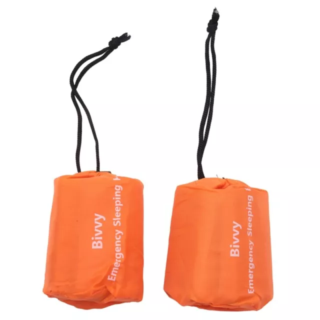 2X(2-Pack Emergency Sleeping Bag Thermal  Survival Blanket for Outdoor5180