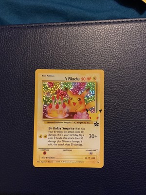 pikachu 25th anniversary card