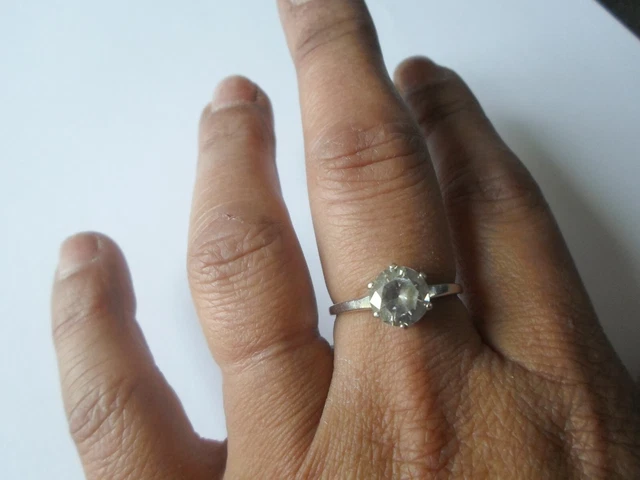 Bague En Argent Massif Papillon Ajouré - Taille 58 - Occasion - Bijou Argenté Vintage