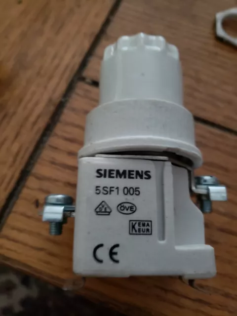 USED Siemens 5 SF1 005 OEM Diazed Fuse 25A 500V With Socket 25/500 (3 Available)