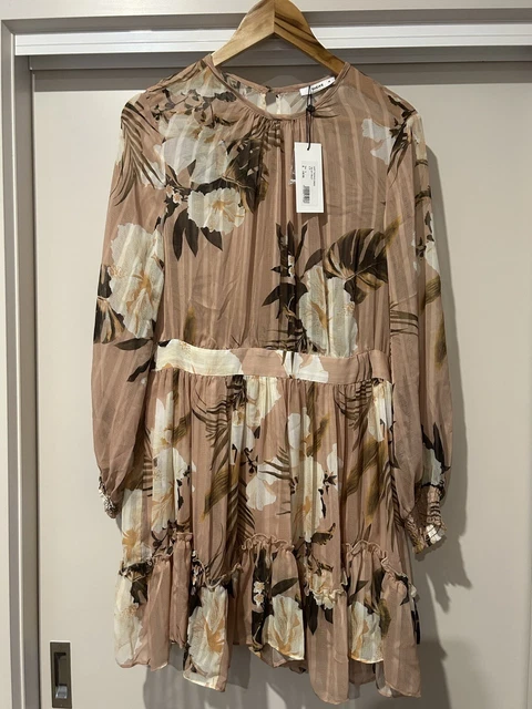 SHEIKE NWT 140 Madeline Dress pink textured draped Size 16 XL