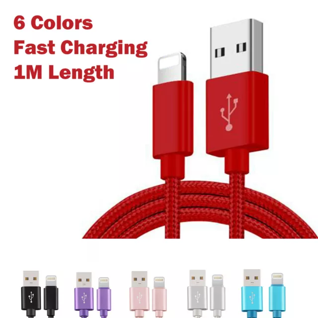 Braided USB Charger Phone Cable Data Cord For iPhone 14 13 12 11 Pro Max XR