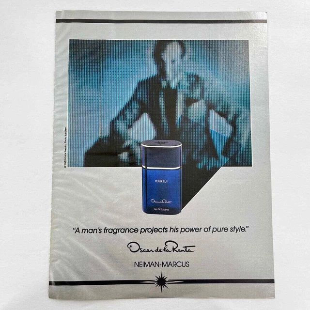 Oscar de la Renta Fragrance Vintage Magazine Print Ad 80s Neiman Marcus 1983