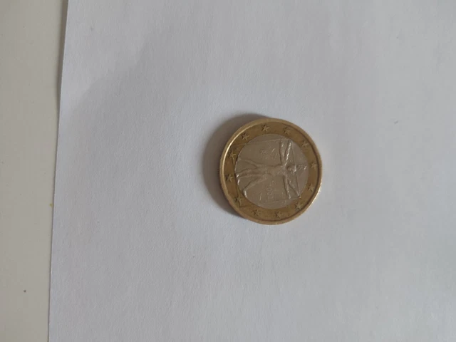 PIÈCE 1 EURO italienne Rare de Léonard de Vinci 2002 TRES RARE EUR 200