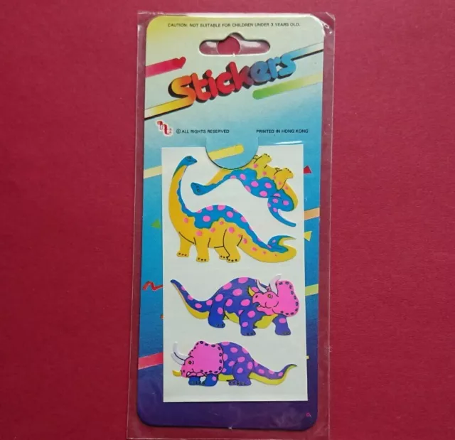 Stickeralbum Sticker Vintage 90er Jahre Glanz Pearly MOP Dinosaurier OVP