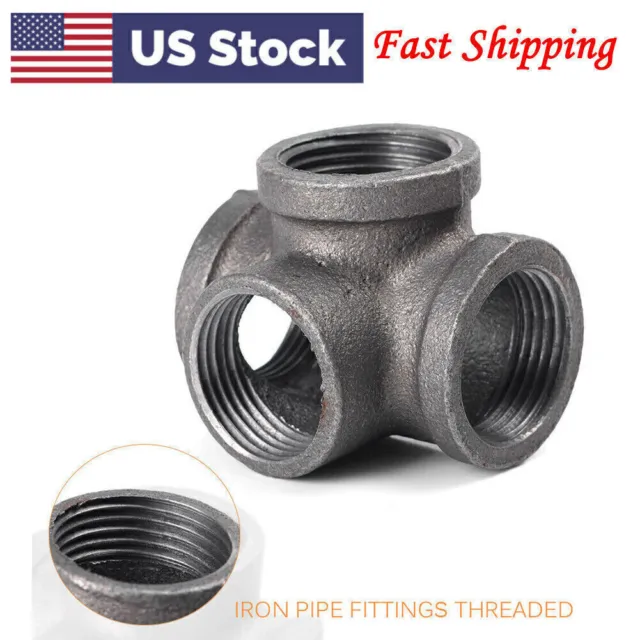 3/4" Inch Side Outlet Tee Malleable Iron Pipe Fittings Threaded Transport