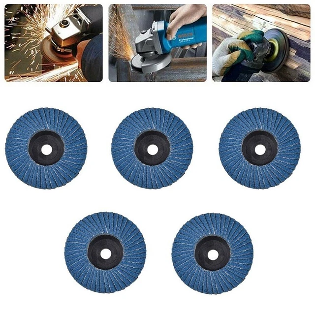5pcs Disques de Meulage Roues for Angle Broyeur Zirconium Corindon 40-120 Grains