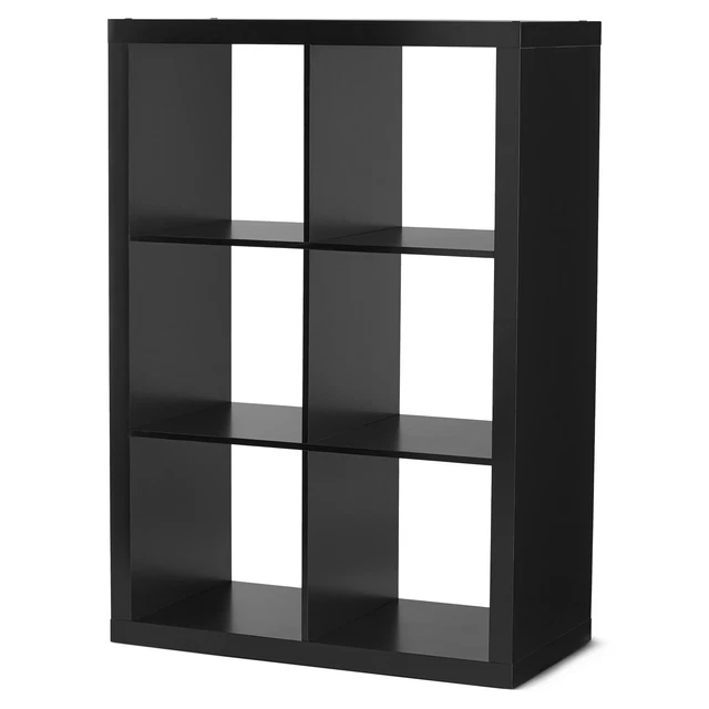 Better Homes & Gardens 6-Cube Storage Organizer,bookshelf, Shoe cabinet,Black